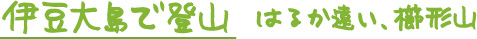 伊豆大島で登山