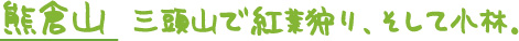 熊倉山　三頭山