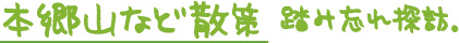 本郷山など散策　メシモリ岩山など