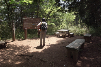 路からそれて左に下って行くと・・。